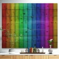 thumbnail image 2 of Design Art - Rainbow Colors On Wooden, 2 of 5