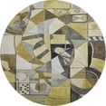 thumbnail image 2 of Addison Rugs Mayfield Premium Machine Washable Transitional Abstract Brown Round Rug, 8' x 8', 2 of 6