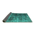 thumbnail image 2 of Ahgly Company Indoor Square Abstract Turquoise Blue Contemporary Area Rugs, 6' Square, 2 of 4