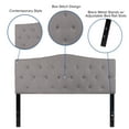 thumbnail image 6 of Emma + Oliver Arched Button Tufted Queen Size Headboard in Light Gray Fabric, 6 of 11