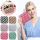 thumbnail image 1 of Bolsa De Almacenamiento Monedero de punto negro de gran capacidad con diseño de cuadros, bolsa de almacenamiento portátil para maquillaje y lápiz labial (1 unidad) JASKFLY, 1 of 9
