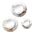 thumbnail image 2 of Designart "Golden Sphere Fractal" Fractals Round Mirror Set of 3 - Modern Gold Round Living Room Wall Mirror Set, 2 of 5