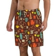 thumbnail image 2 of Disketp Men's Swim Trunks Hawaiian Breathable Surf Beach Swimsuits Mesh Lining Beach Shorts with Pockets-Retro Coffee, 2 of 7