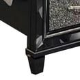 thumbnail image 5 of Bet Queen Bed, Silver Faux Leather Upholstery, LED, Crystal Accents, Black, 5 of 7