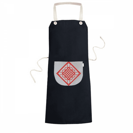 

red chinese knot paper cut apron bib sarong cooking baking kitchen pocket pinafore