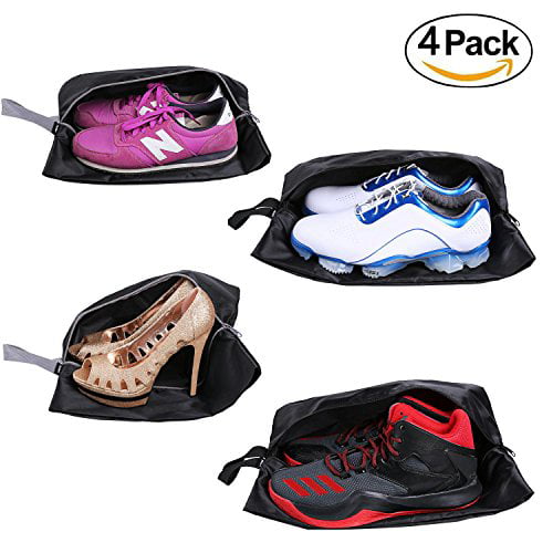 Personalized Initial 4pk Shoe Bags for Travel for Men and Women