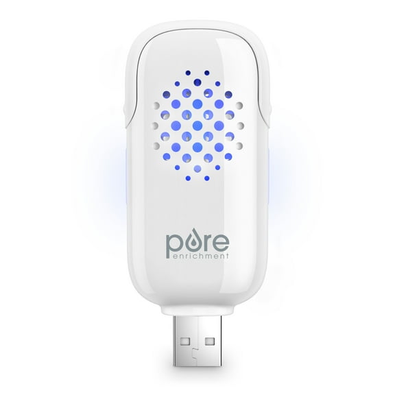Pure Enrichment PureSpa USB Personal Aroma Diffuser - Portable, BPA-Free Essential Oil Diffuser with 3 Aromatherapy Refill Pads - Ideal for Car, Computer, and Travel