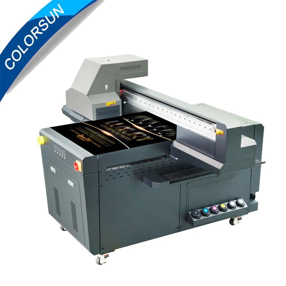 Colorsun UV printer Large formate 110*150cm UV flatbed printer with GH2220 printhead UV printer for glass wood varnish printer