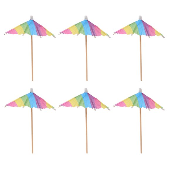 IBASETOY 50 Pcs Tiny Umbrella Drinks Food Topping for All Users Home Use