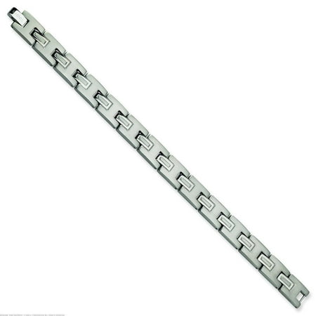 Brushed Mens Link Bracelet - Titanium Brushed Mens Link Bracelet Jewelry 8.75