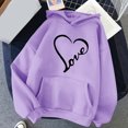 thumbnail image 4 of QUINDOS Womens Hoodies Pullover Womens Sweatshirts Casual Graphic Long Sleeve Crew Neck Pullover Tops, 4 of 4
