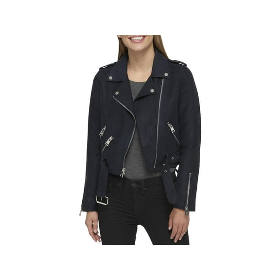 Levi's Womens Faux Suede Cropped Motorcycle Jacket