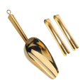 thumbnail image 1 of Juego de cucharas y pinzas para hielo BISDARUN de acero inoxidable dorado, 1 of 7
