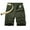 Olive Green, variant on Odeerbi Summer Cargo Shorts for Men Bermuda Shorts 2025 Casual Solid Zipper Button Pockets Cropped Shorts Gray