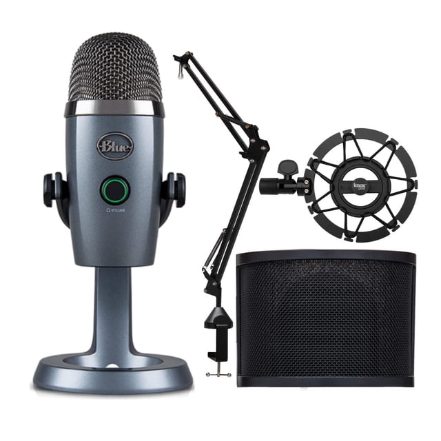 Paquete de Micrófono USB Blue Yeti Nano para Grabación y Streaming