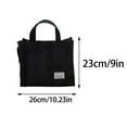 thumbnail image 5 of Sacs à Main Sac Portable Sacs de Rangement Écologiques Sacs Cartables Mode Femmes Sacs en Velours Côtelé à Fermeture Éclair, 5 of 5