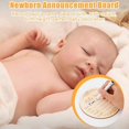thumbnail image 4 of Baby Announcement Sign, 5.9in Round Hello World Baby Name Plaque with Ink Pad, 4 of 4