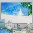 thumbnail image 1 of Designart Christmas Winter Rabbit Traditional Canvas Wall Art, 1 of 4