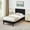 Black, variant on Javlergo Twin Bed Frame with Upholstered Headboard, Heavy Duty Wooden Bed Slats - Noiseless Platform Bed, No Box Spring Required, Easy to Assemble, Purple