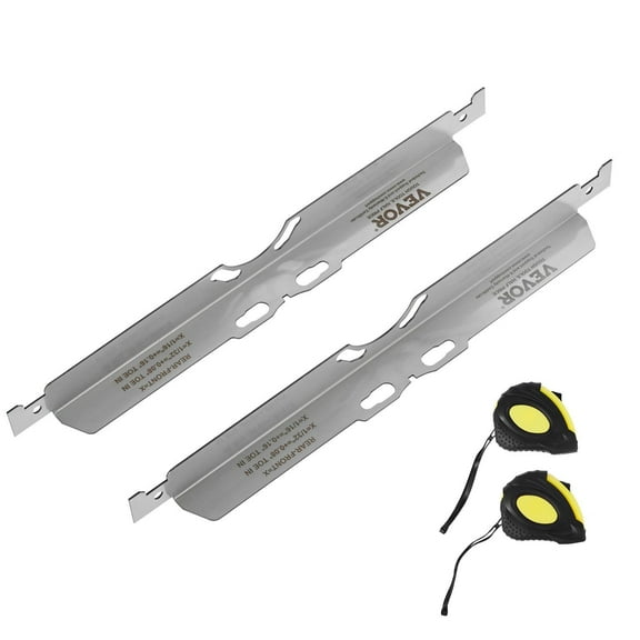 2-Pack Stainless Steel Wheel Alignment Tool - Toe Plates with Measuring Tapes & Conversion Chart for Precise Toe Angle Adjustment (Fits Jeeps, UTVs & ATVs)