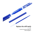 thumbnail image 3 of Stylo à Bille Effaçable, 12 Pcs Stylo Effaçable Bleu, Stylo Effaçable Rechargeable 0.5mm, Rollerball Effaçable, 3 of 8