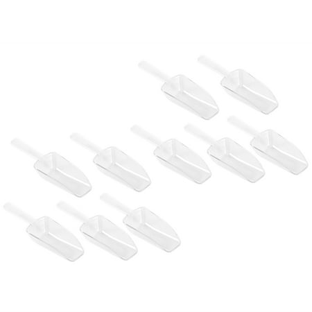 

10PCS Portable Measuring Cup Shovel Mini Plastic Ice Scoop Small Size Ice Scraper Multi-purpose Measuring Scoop Practical Kitchen Supplies for Home Restaurant White