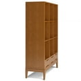 thumbnail image 3 of Simpli Home Harper SOLID HARDWOOD 58 inch x 42 inch Mid Century Modern Cube Storage Bookcase with Drawers in Teak Brown, 3 of 11