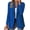 Blue, variant on Wrongduck Women Long Sleeve Blazer Notch Lapel Single Button Open Front Work Office Jacket Casual Business Suit Outerwear