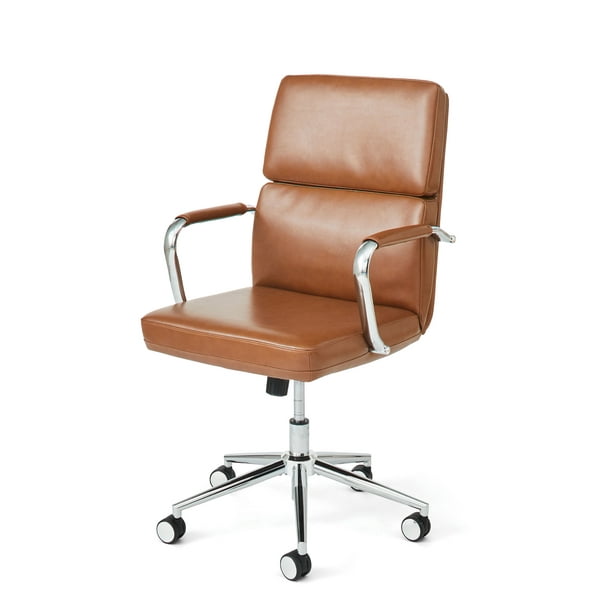 Better Homes Gardens Swivel Office, Brown Leather Swivel Chair Office