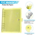 thumbnail image 3 of Uxcell A5 Bling Clear Binder Cover with Snap Button Closure, Yellow, 3 of 6