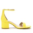 thumbnail image 2 of BURUDANI Women's Fashion Low Chunky Heel Sandals Open Toe Ankle Strap Dress Heel Shoes Yellow/Suede Size 5.5, 2 of 3