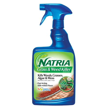 Natria Grass & Weed Killer, OMRI, Organic, Natural 24 oz Ready to (Best Natural Weed Killer For Lawns)
