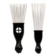 thumbnail image 4 of Maytalsory New Black Pocket Afro Hair Lifting Comb Pick Wig Pik Wide Detangle Type A 1Set, 4 of 6