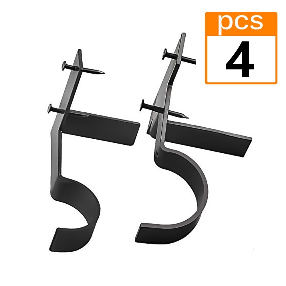 4pcs Single Curtain Rod Brackets Curtain Rod Holders Tap Right Into