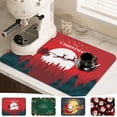 thumbnail image 2 of Lilixerw Christmas Dish Drying Mat,Xmas Absorbent Microfiber Mats,Dishes Drainer Pad,for Kitchen Countertop Tableware Decor, 2 of 6