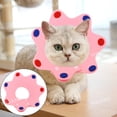 thumbnail image 3 of Collier de Récupération pour Chat Réglable, 2 Pcs Forme Couronne Post-Chirurgical Protection Douce pour Chaton, Chats, Chiot (Rose & Jaune), 3 of 6