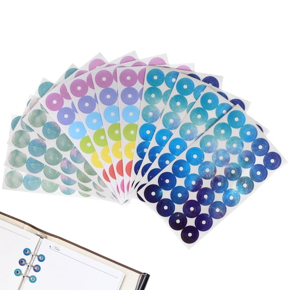 ibasenice Tear Resistant Hole Punch Reinforcement Stickers, Adhesive Circles for Loose Leaf Paper