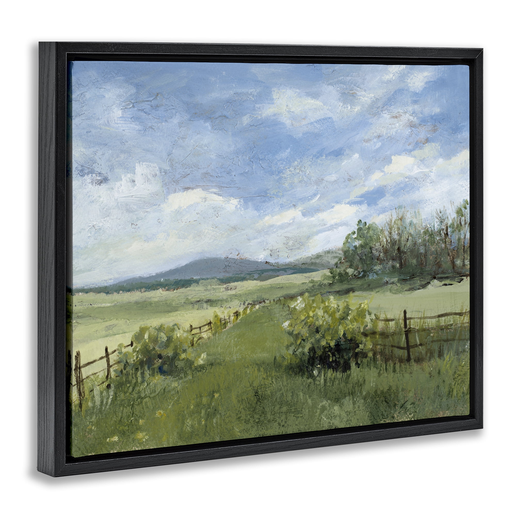 Stupell Industries Thank You Nature Landscape Black Framed Floater Canvas Wall Art, design by Lanie Loreth
