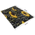 thumbnail image 4 of Black Sunflower Word Pattern Blanket,Comfortable Soft Flannel Throw Blanket,All Season,Warm Lightweight Blankets for Sofa Bed Couch Living Room Chair,40"x50", 4 of 4