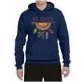 thumbnail image 3 of Colorful Neon Be Brave Dreamcatcher | Dean Russo Art Pop Culture Unisex Hoodie Sweatshirt, Navy, Small, 3 of 6