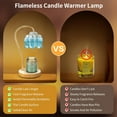 thumbnail image 4 of HomWamee Candle Warmer Lamp , Blue  Lotus flower Adjustable Height and Dimmable with 4 Light Bulbs, 4 of 7