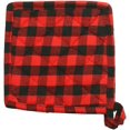 thumbnail image 2 of Pot Holders Cotton Made Heat Resistant Potholder Machine Washable Size 7" x 7" - Buffalo Plaid pattern (Red/Black) - { Pack Of 10 }, 2 of 3