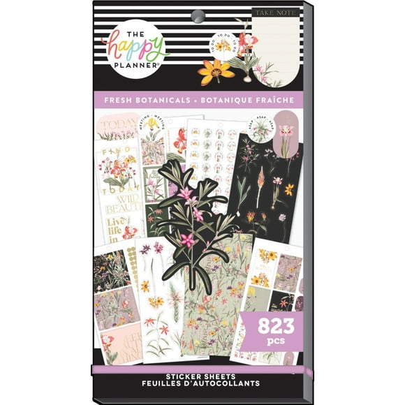 Happy Planner Sticker Value Pack 30/Sheets-Fresh Botanicals 823 Pieces
