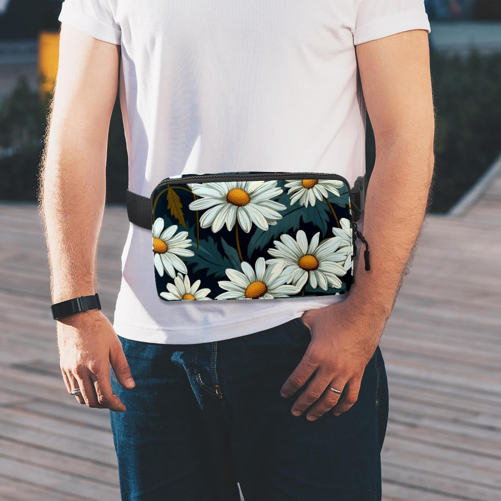 Daisy Lightweight Adjustable Waist Packs Crossbody Bag Fanny Pack with Extension Strap Unisex