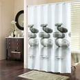 thumbnail image 4 of Nikou Gray Stone Shower Curtain Waterproof Mildew Proof Bath Curtain with Hanging Hooks #1, 4 of 8