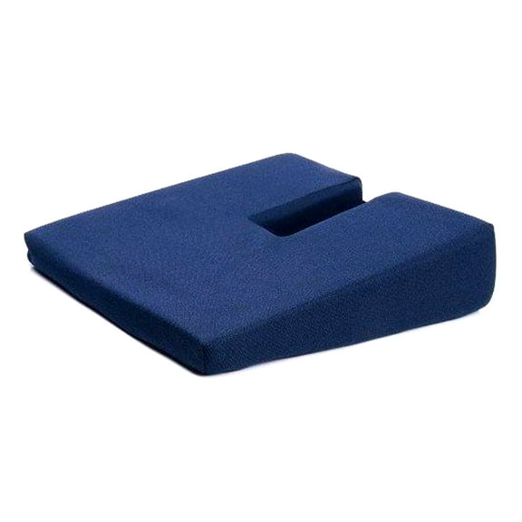 Allman - Tush-Eze Foam Tailbone Coccyx Cut Out Relief Back Cars Cushion 3.5lb - Black 3"x13"x16"