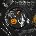 thumbnail image 4 of GOGRANT Halloween Paper Plates and Napkins Sets, 215pcs Halloween Party Supplies, Disposable Tableware Set Includes Paper Plate Napkins Cups Straws cutlery set, Horrible Skeleton, 4 of 7
