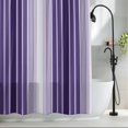 thumbnail image 2 of Shower Curtains for Bathroom-72"x72",Farmhouse Purple Gradient Line Waterproof Bath Curtain Grommet Shower Curtain Set with Hooks, 2 of 9