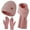 Pink, variant on Winter Beanie Hat,Scarf and Gloves sets for Women and Men,Dark gray