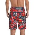 thumbnail image 2 of Balery Fire Sign Men's Cotton Knit Pajama Shorts Waistband & Pockets,Short Pajama Pants-Medium, 2 of 8